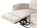 2 Seater Velvet Manual Recliner Sofa Beige VERDAL