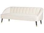 3 Seater Velvet Sofa Off-White ALSVAG