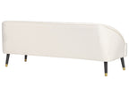 3 Seater Velvet Sofa Off-White ALSVAG