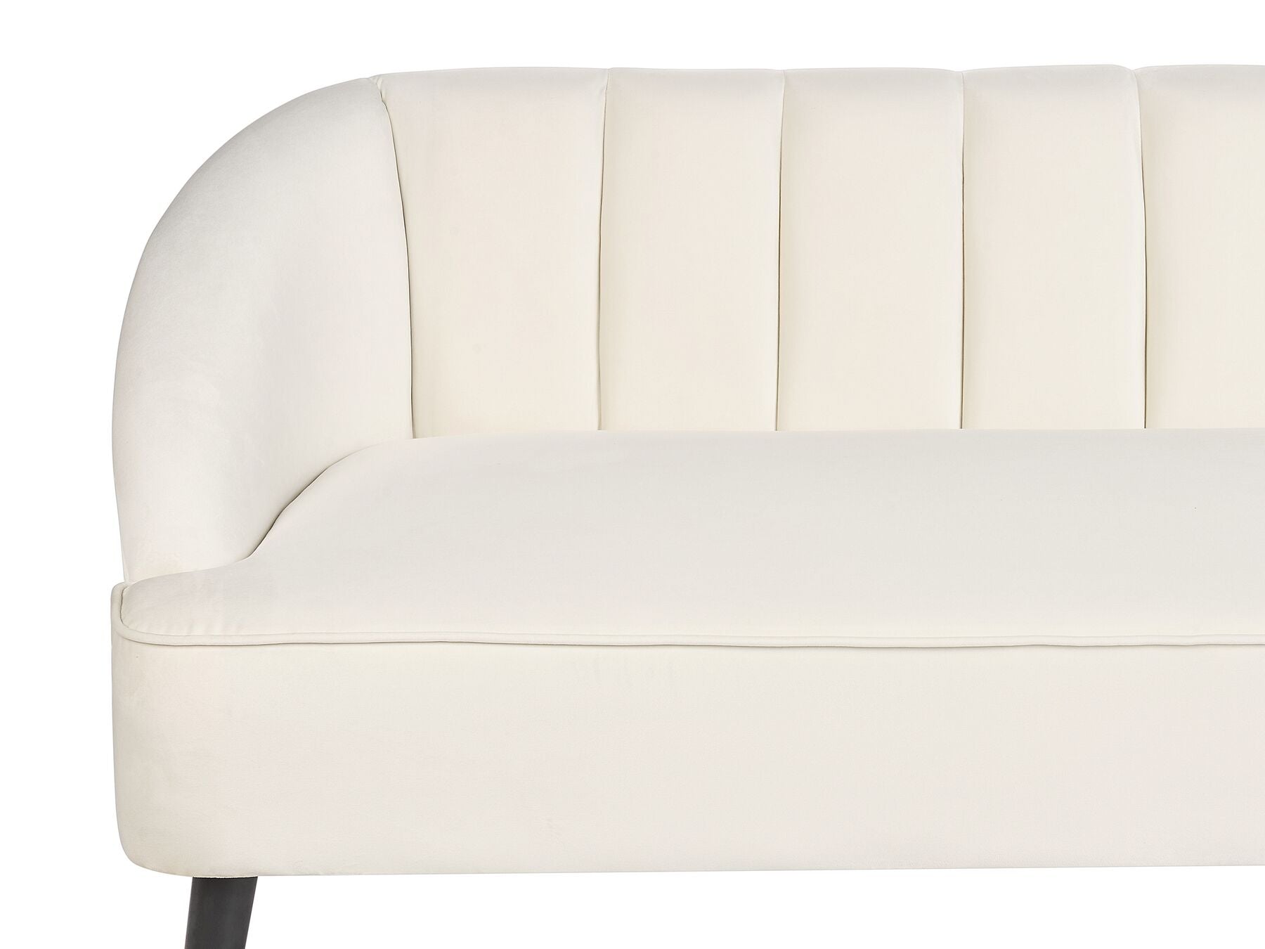 3 Seater Velvet Sofa Off-White ALSVAG