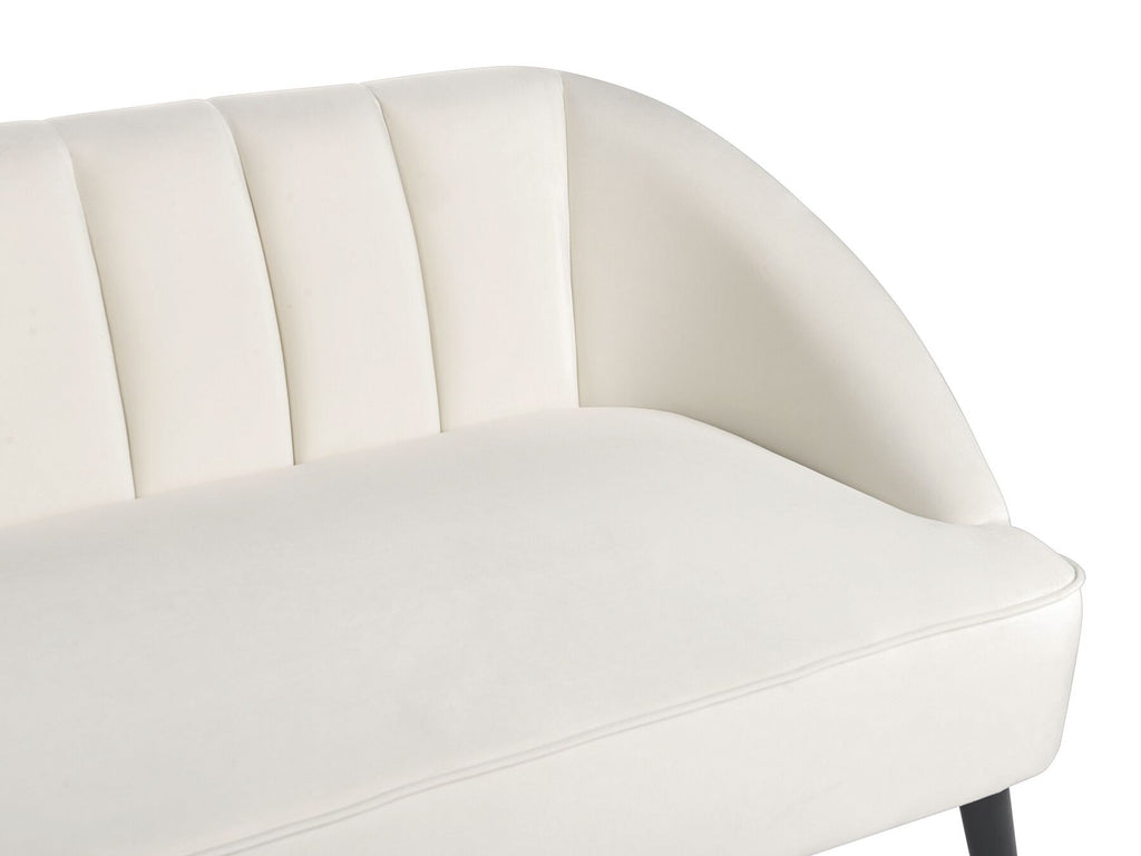 3 Seater Velvet Sofa Off-White ALSVAG