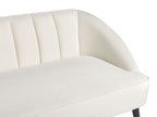 3 Seater Velvet Sofa Off-White ALSVAG