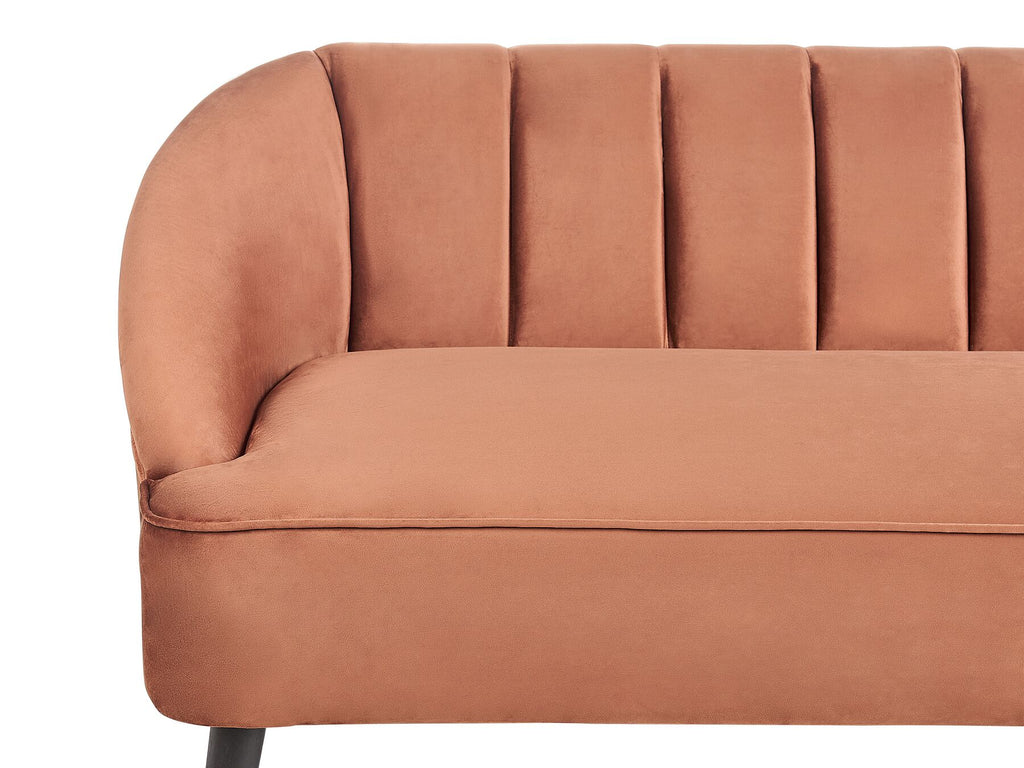 3 Seater Velvet Sofa Golden Brown ALSVAG