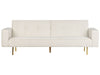 Sofa Bed Velvet Off-White 3 Seater