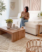 3 Seater Boucle Sofa White ALLA