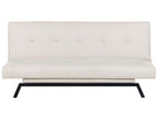 Sofa Bed LEEDS Fabric White 3 Seater