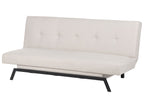 Sofa Bed LEEDS Fabric White 3 Seater