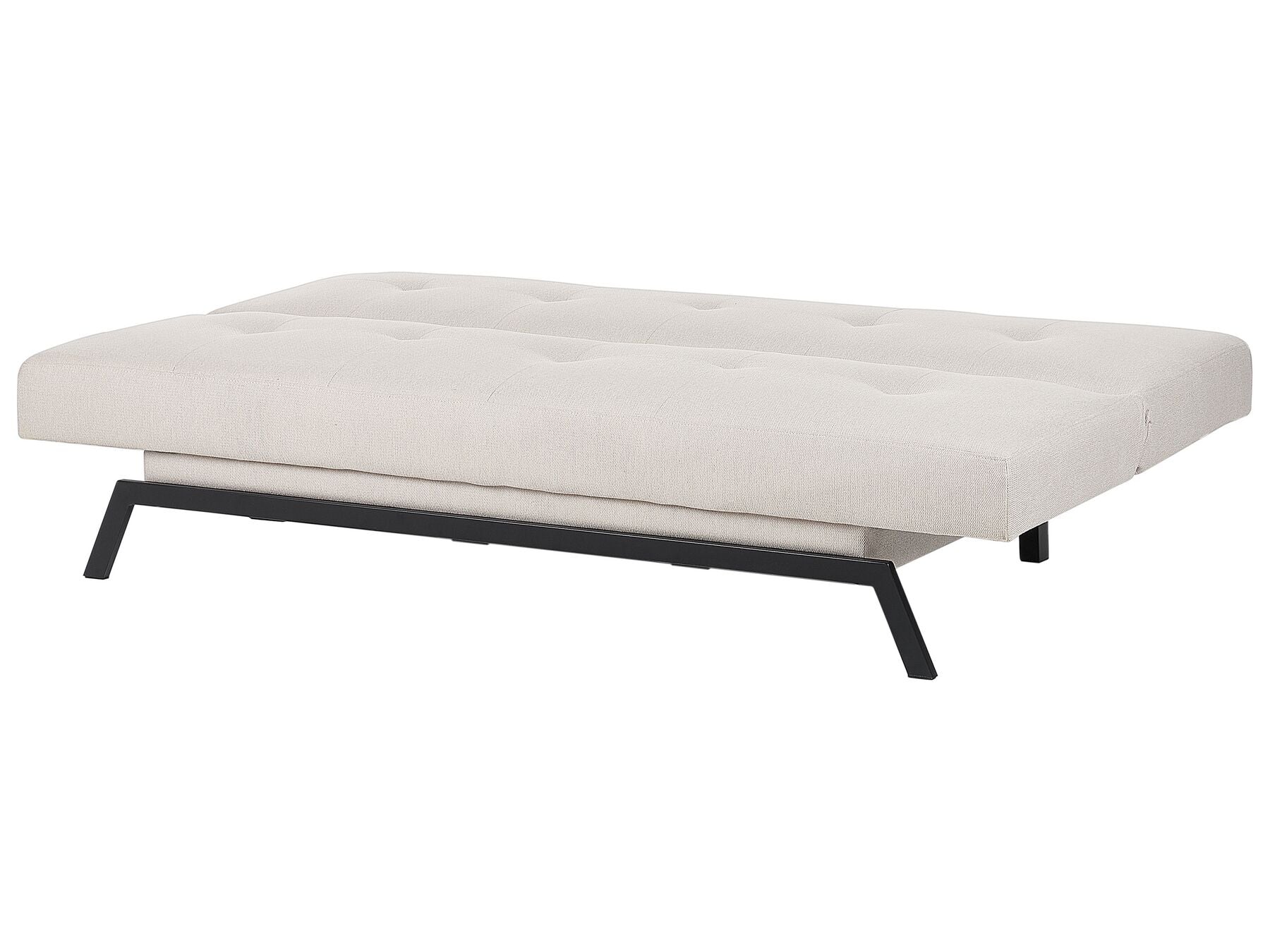 Sofa Bed LEEDS Fabric White 3 Seater
