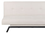 Sofa Bed LEEDS Fabric White 3 Seater