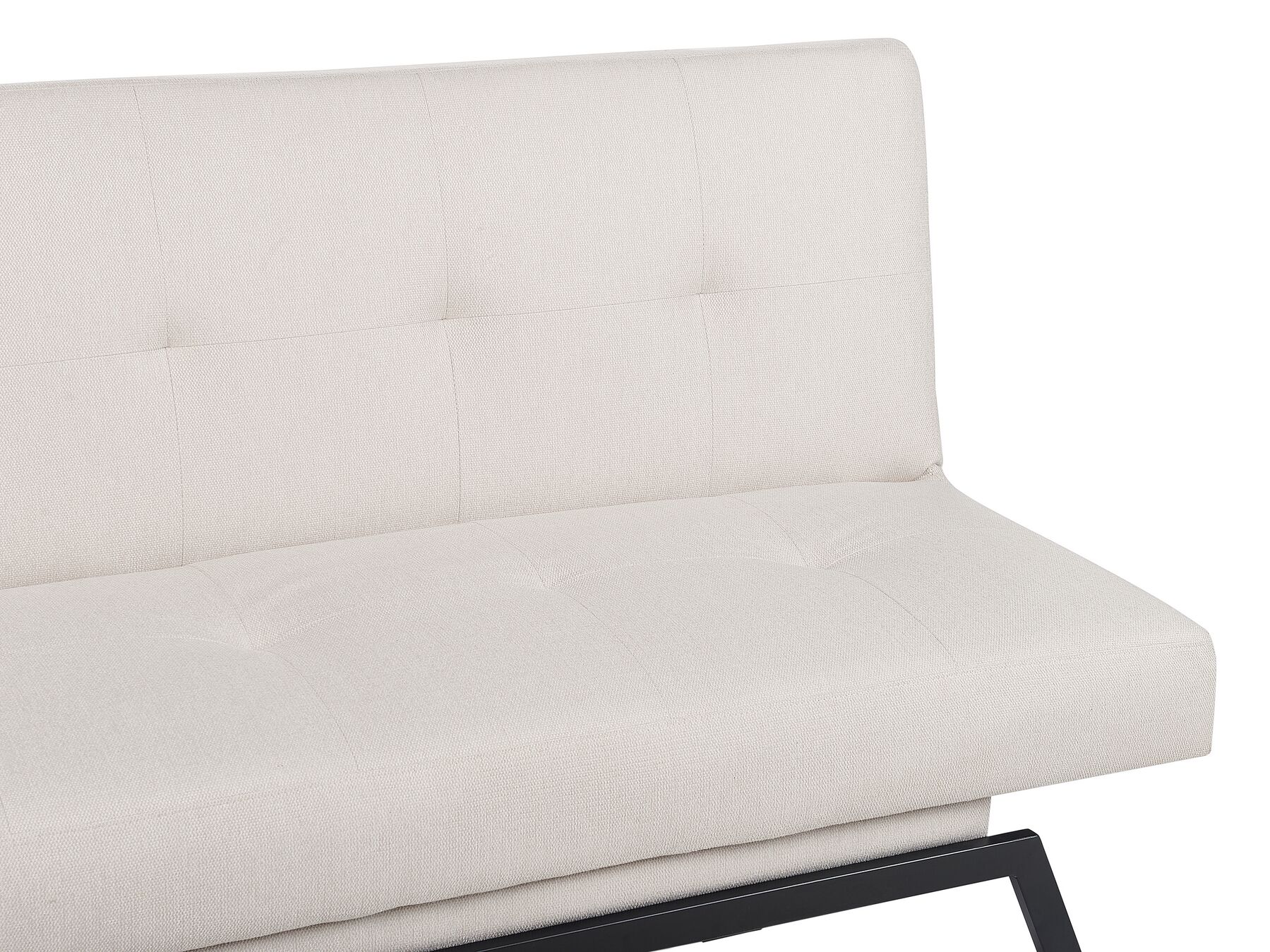 Sofa Bed LEEDS Fabric White 3 Seater