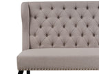 2 Seater Fabric Kitchen Sofa Light Brown TORSBY
