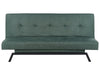 Sofa Bed Fabric Green 3 Seater