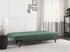 Sofa Bed LEEDS Fabric Green 3 Seater