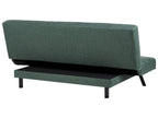 Sofa Bed LEEDS Fabric Green 3 Seater