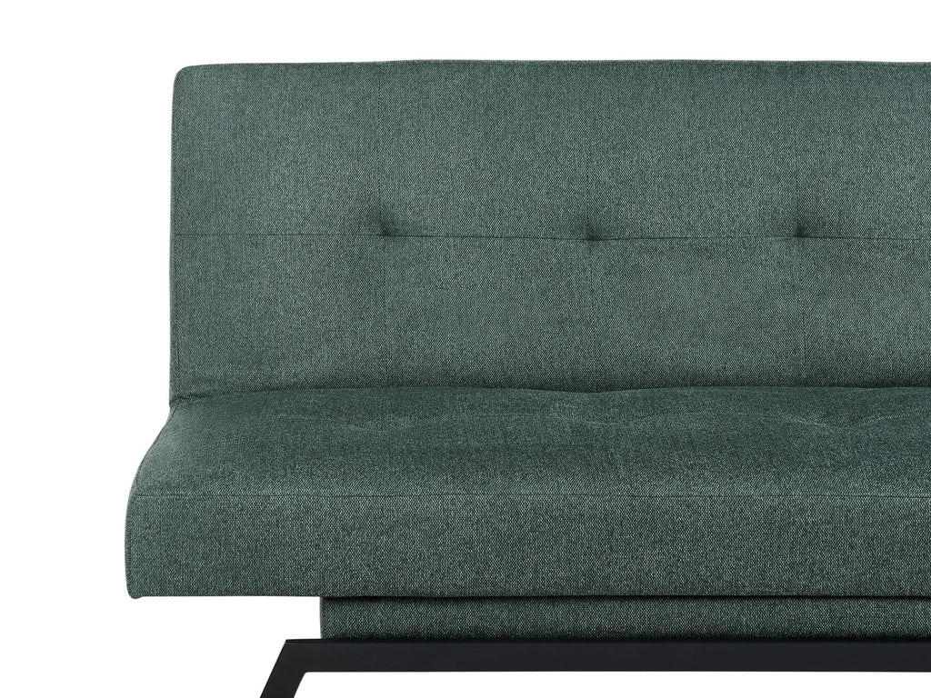 Sofa Bed LEEDS Fabric Green 3 Seater