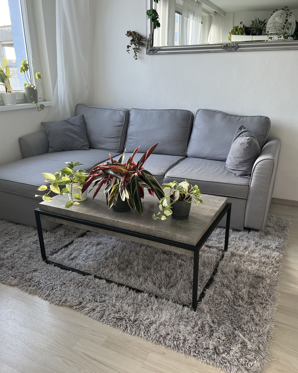 Corner Sofa Bed NESNA Fabric Light Grey with Storage 3 Seater Right Hand