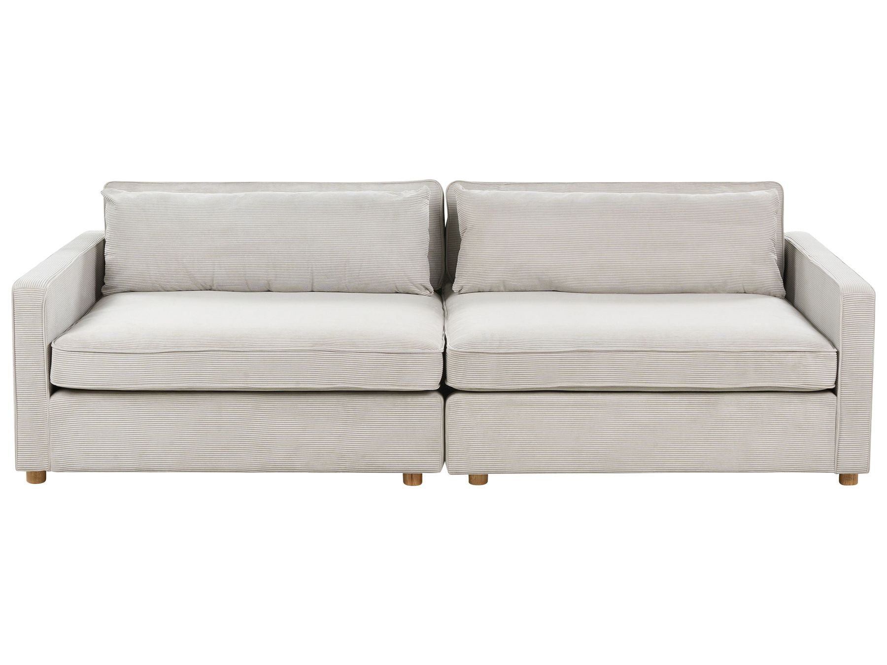 3 Seater Cord Sofa Light Grey VINSTRA