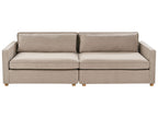 3 seater fabric sofa taupe vinstra