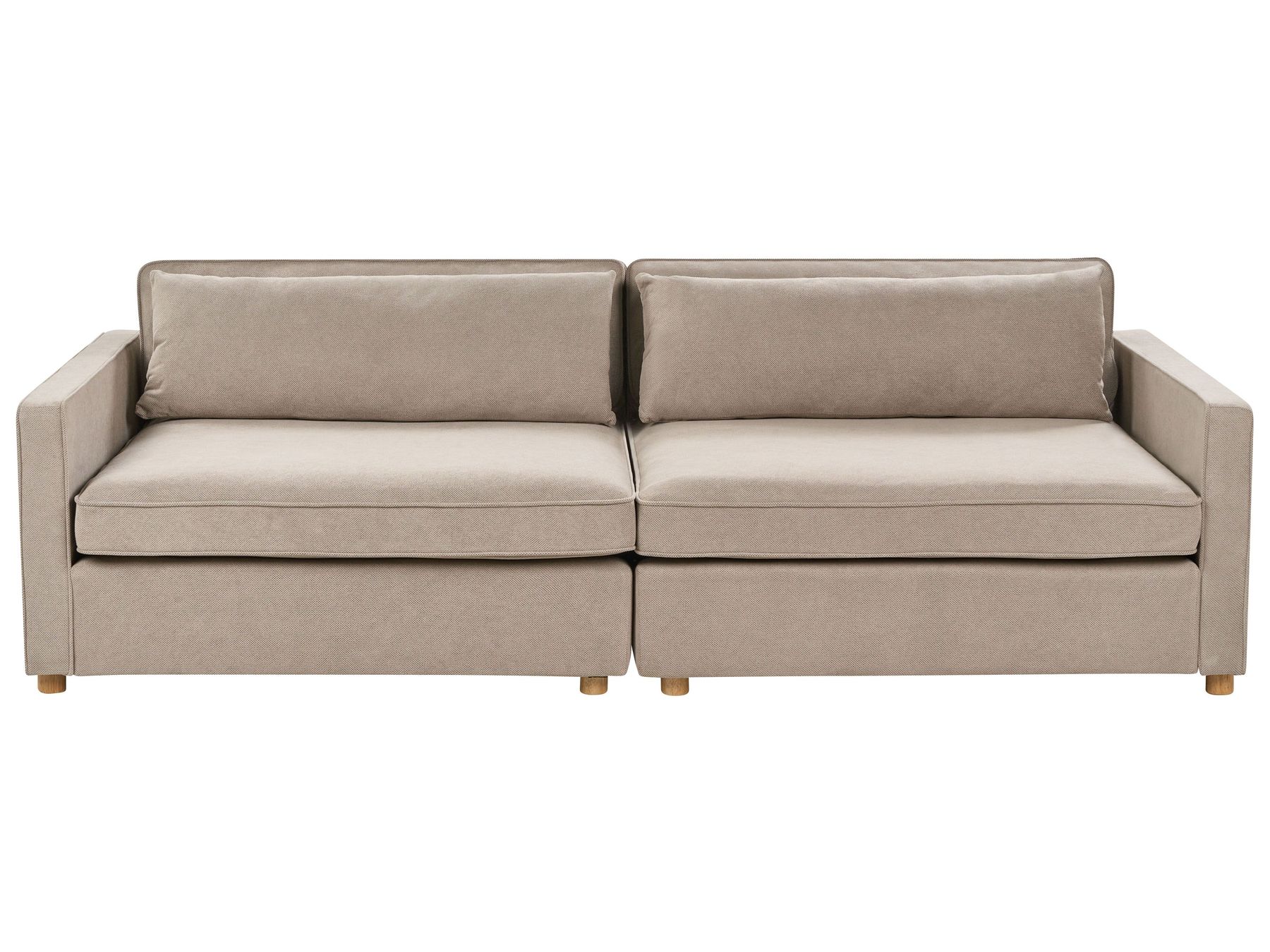 3 seater fabric sofa taupe vinstra