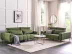 2 Seater Fabric Sofa Green VEGAMO