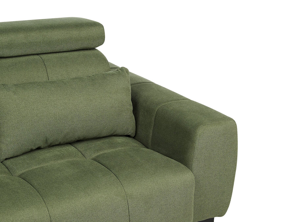 2 Seater Fabric Sofa Green VEGAMO
