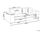 3 Seater Sofa Orange GLORVIKA