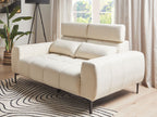 2 Seater Fabric Sofa Cream VEGAMO