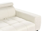 2 Seater Fabric Sofa Cream VEGAMO