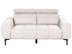 2 Seater Fabric Sofa Beige VEGAMO