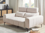 2 Seater Fabric Sofa Beige VEGAMO