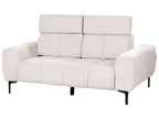 2 Seater Fabric Sofa Beige VEGAMO