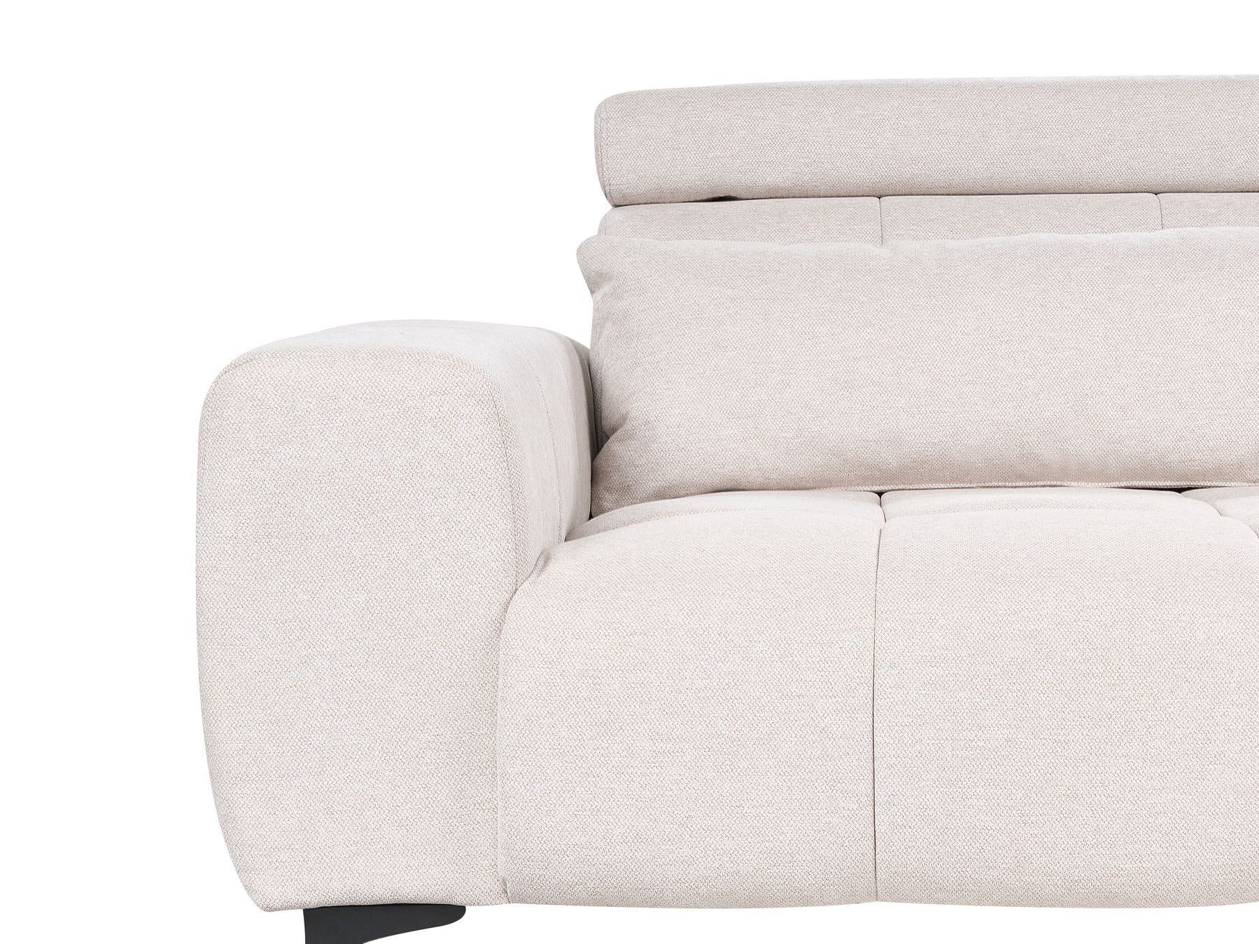 2 Seater Fabric Sofa Beige VEGAMO