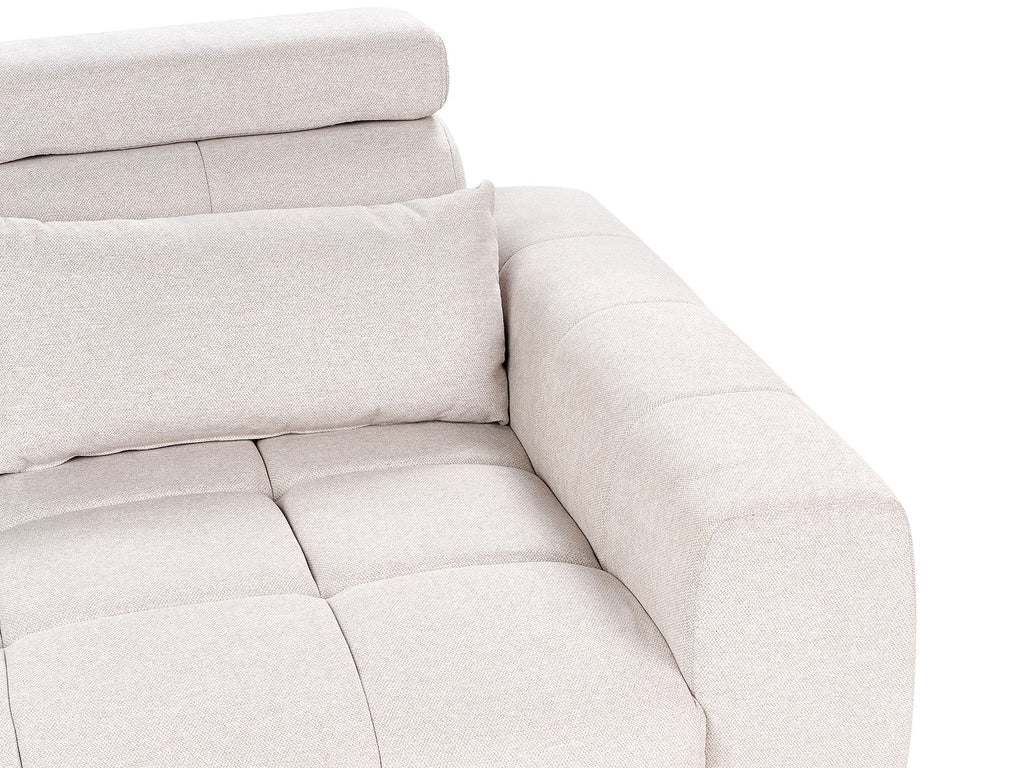 2 Seater Fabric Sofa Beige VEGAMO