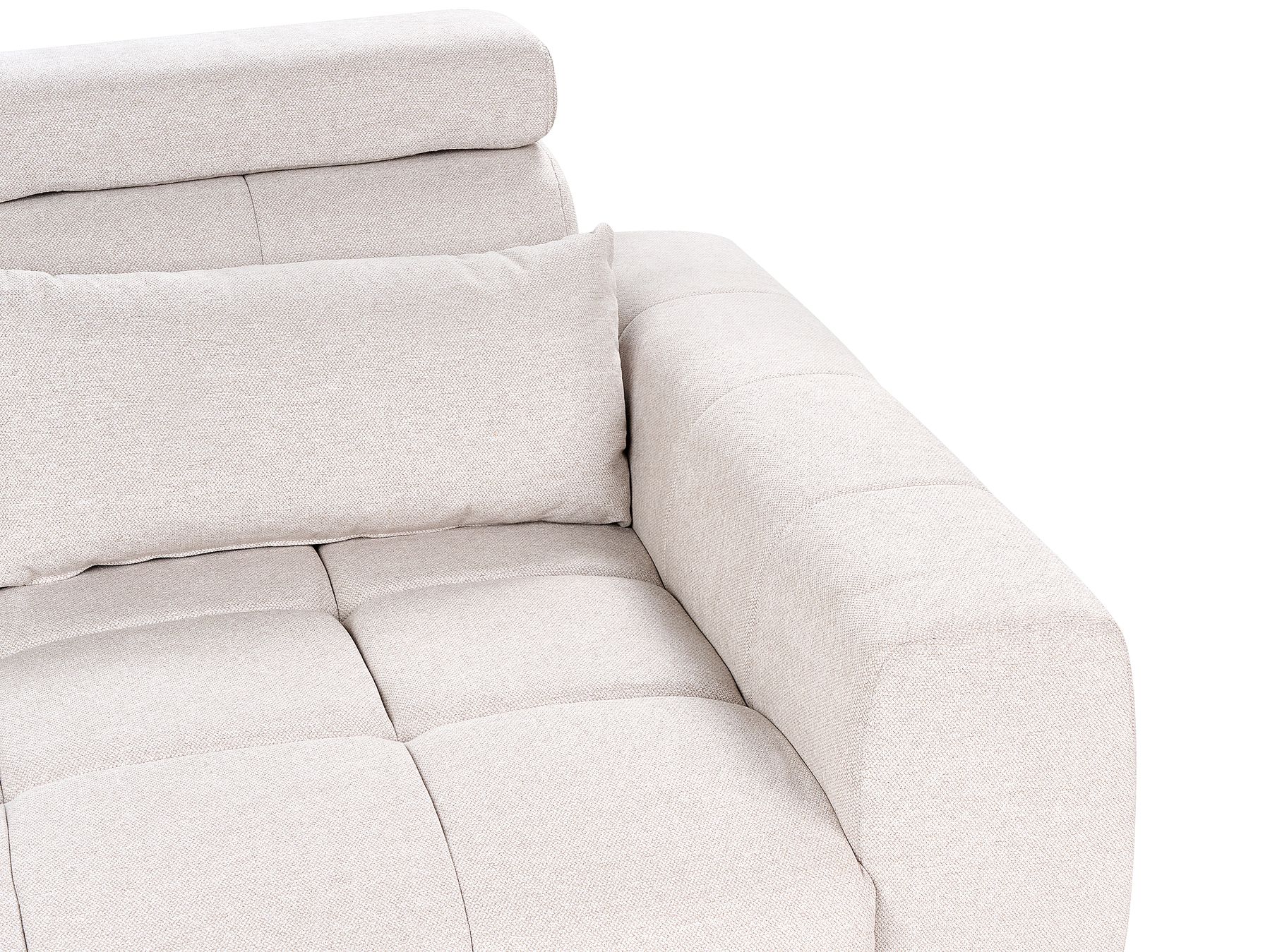 2 Seater Fabric Sofa Beige VEGAMO