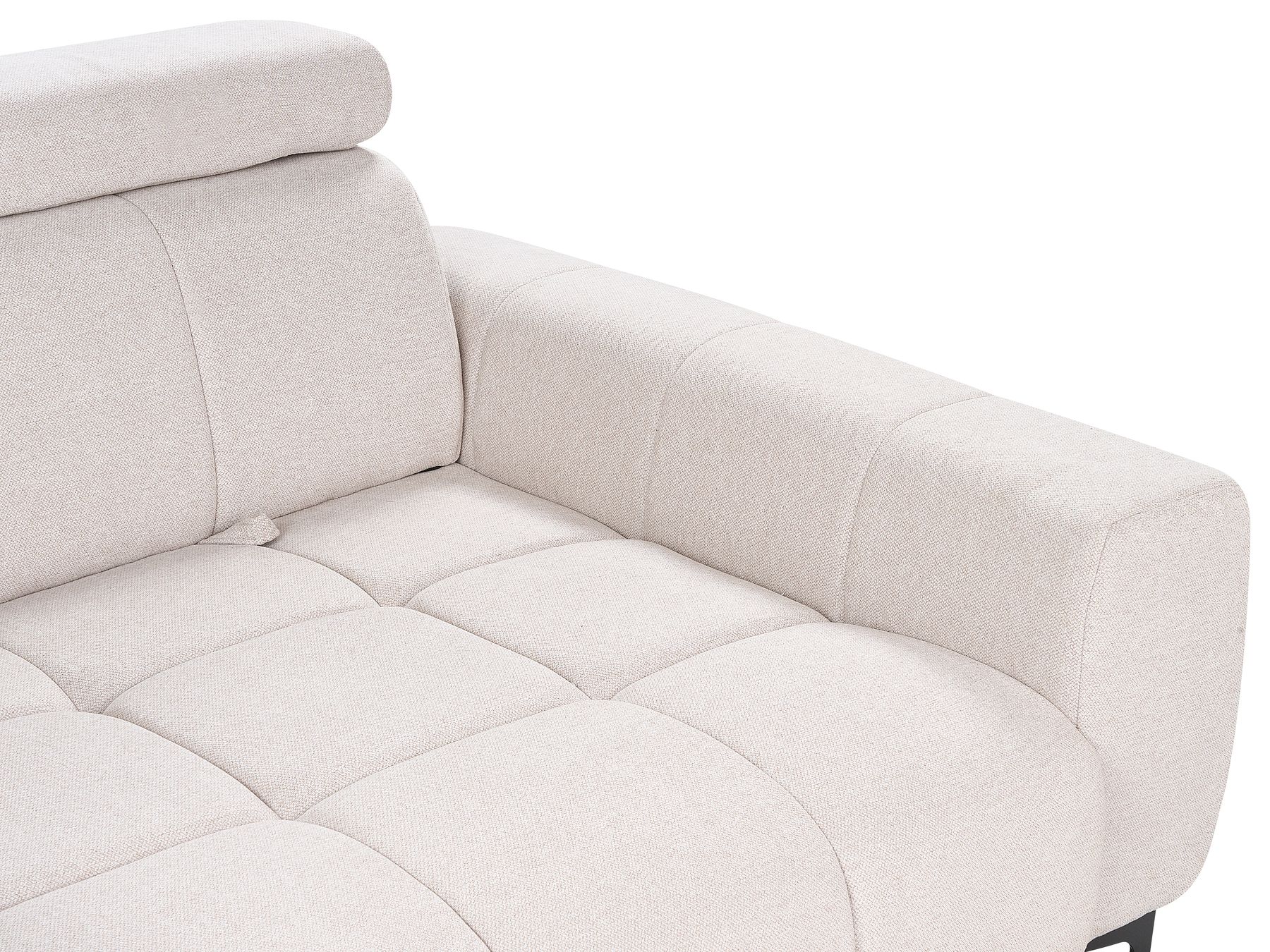 2 Seater Fabric Sofa Beige VEGAMO