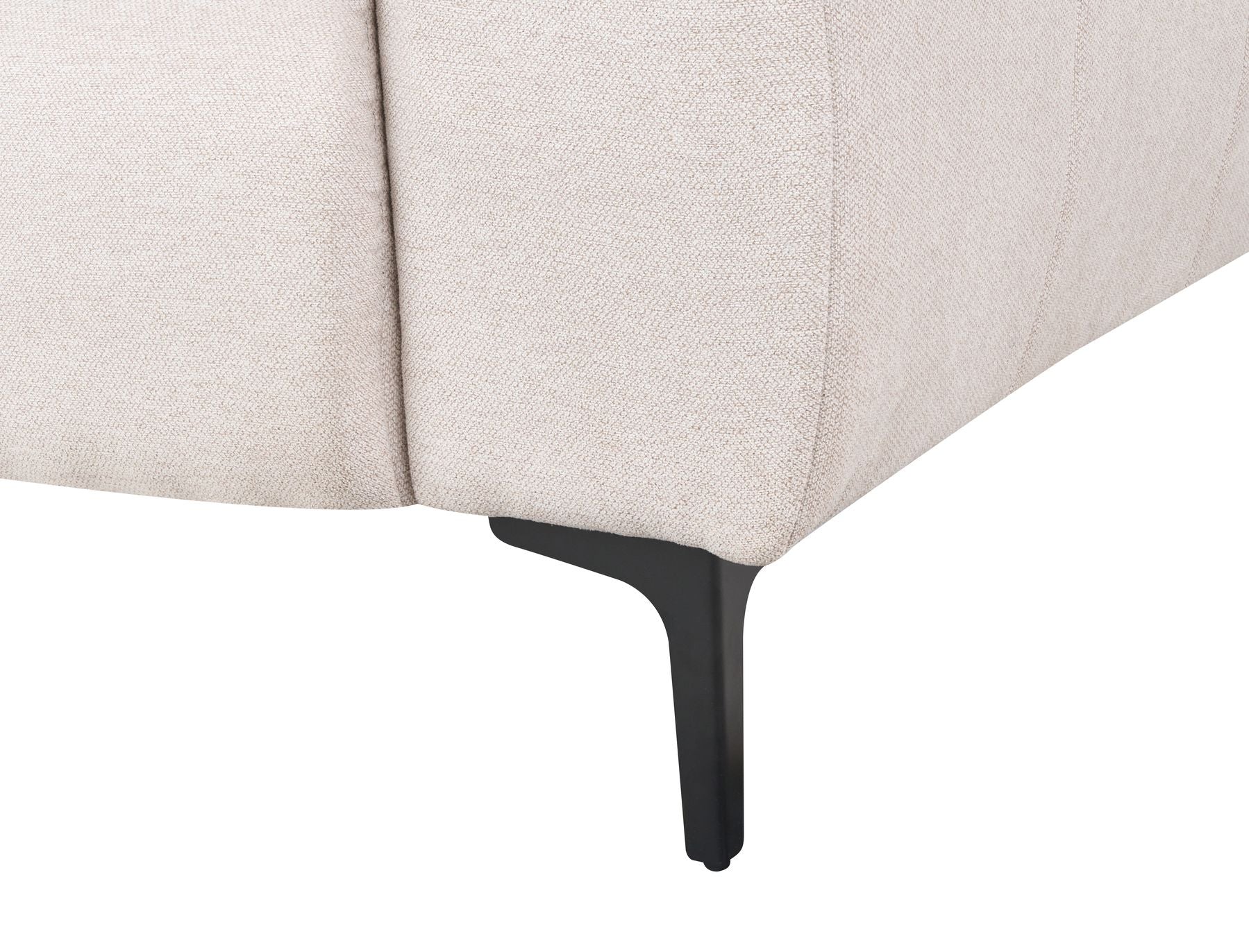 2 Seater Fabric Sofa Beige VEGAMO