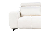2 Seater Boucle Sofa White VEGAMO