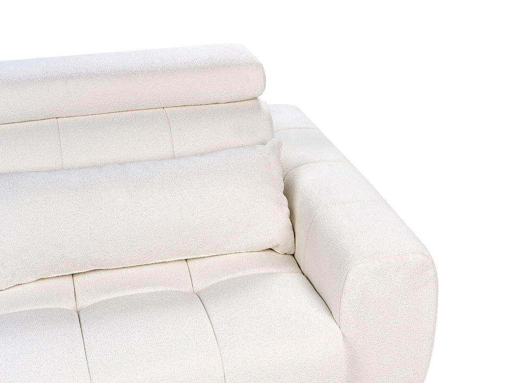 2 Seater Boucle Sofa White VEGAMO