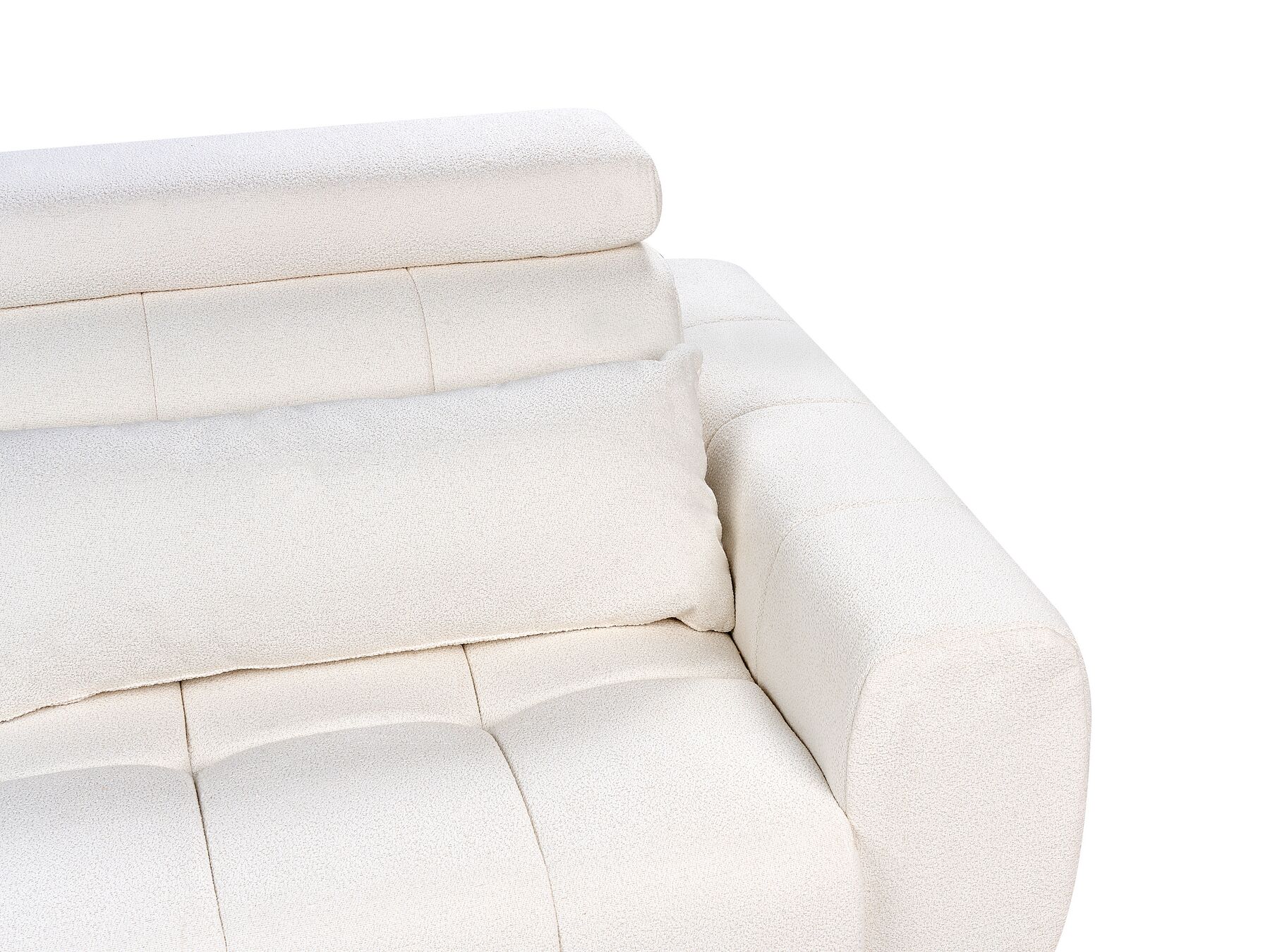 2 Seater Boucle Sofa White VEGAMO