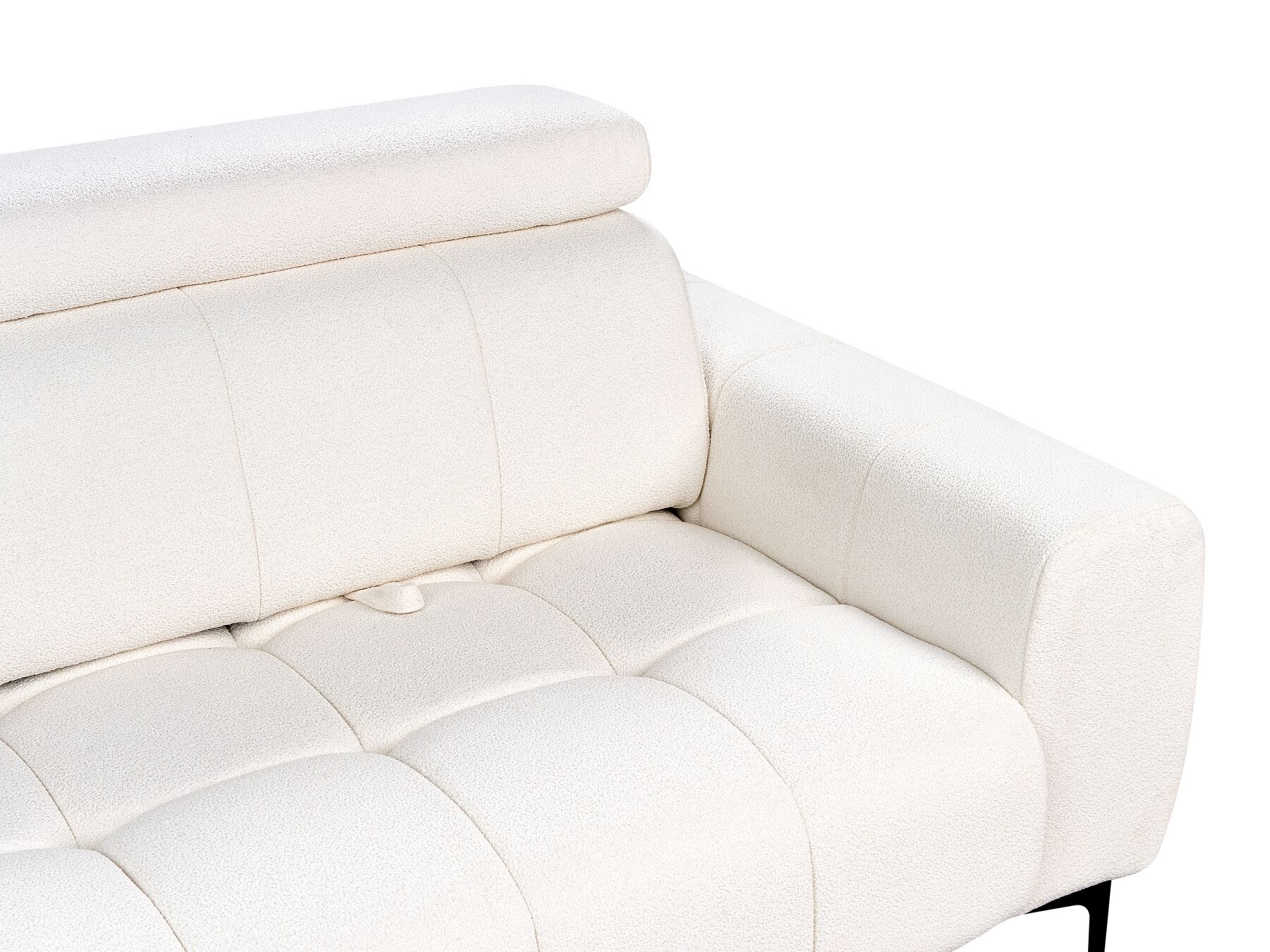 2 Seater Boucle Sofa White VEGAMO