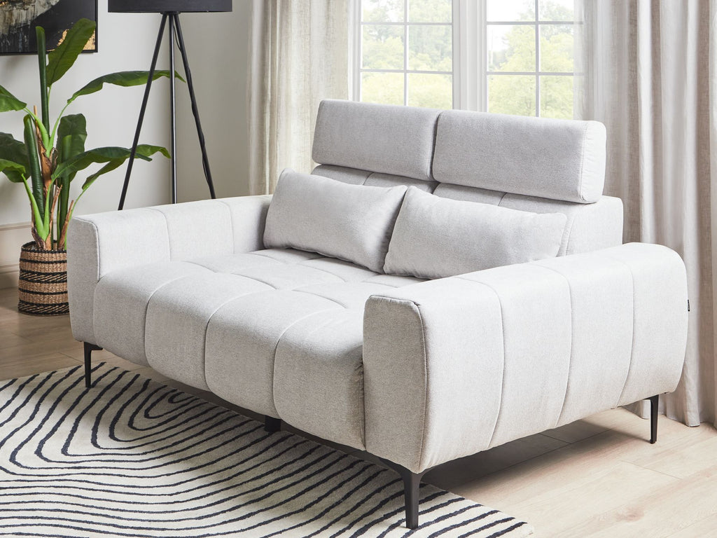 2 Seater Fabric Sofa Grey VEGAMO