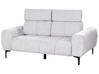 2 Seater Fabric Sofa Grey VEGAMO
