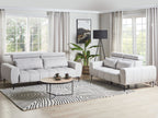 3 Seater Fabric Sofa Grey VEGAMO
