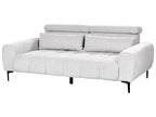 3 Seater Fabric Sofa Grey VEGAMO