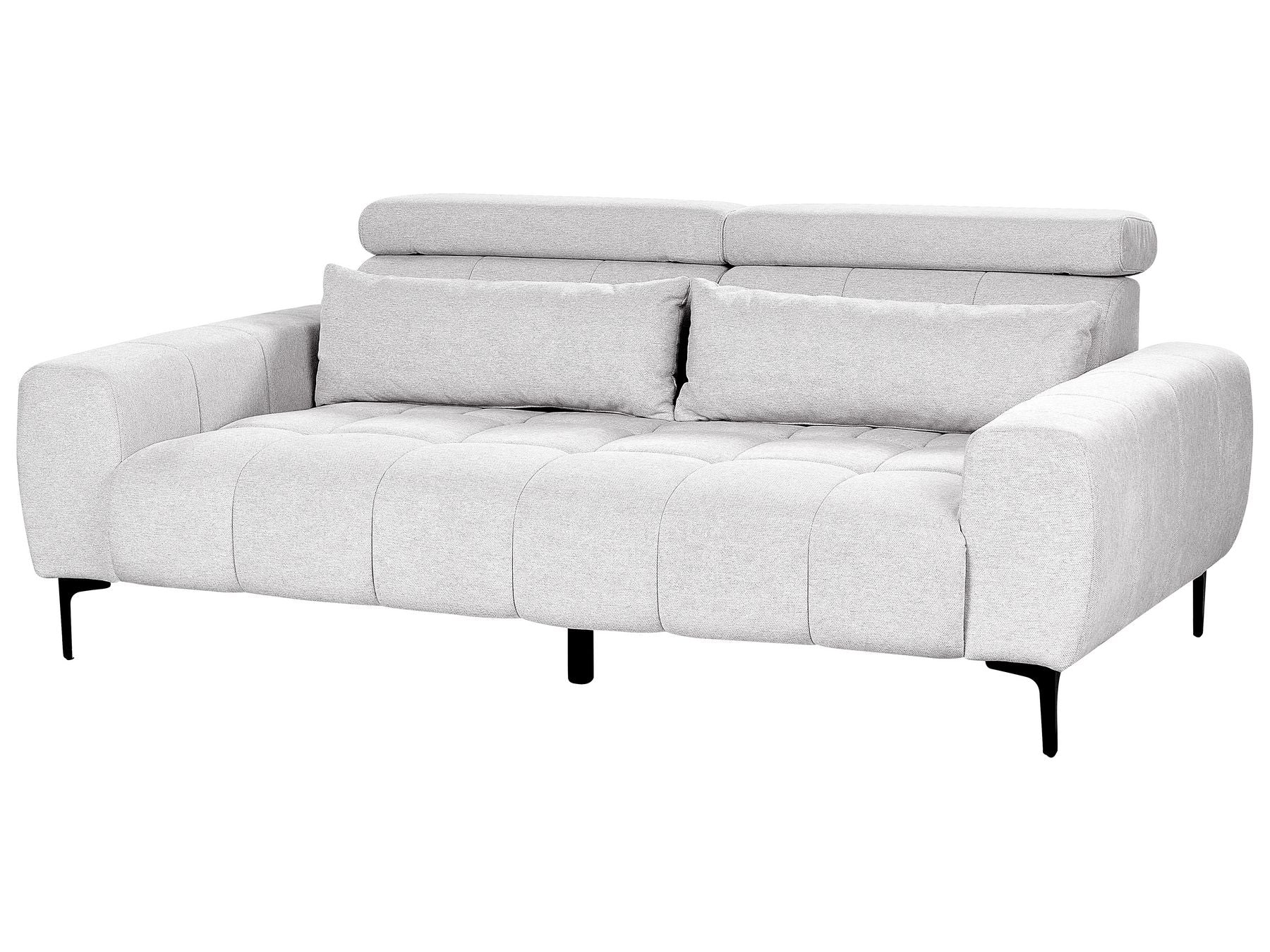 3 Seater Fabric Sofa Grey VEGAMO