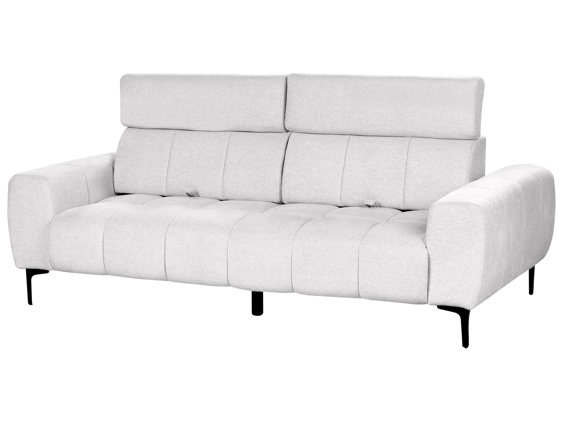 3 Seater Fabric Sofa Grey VEGAMO