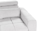 3 Seater Fabric Sofa Grey VEGAMO