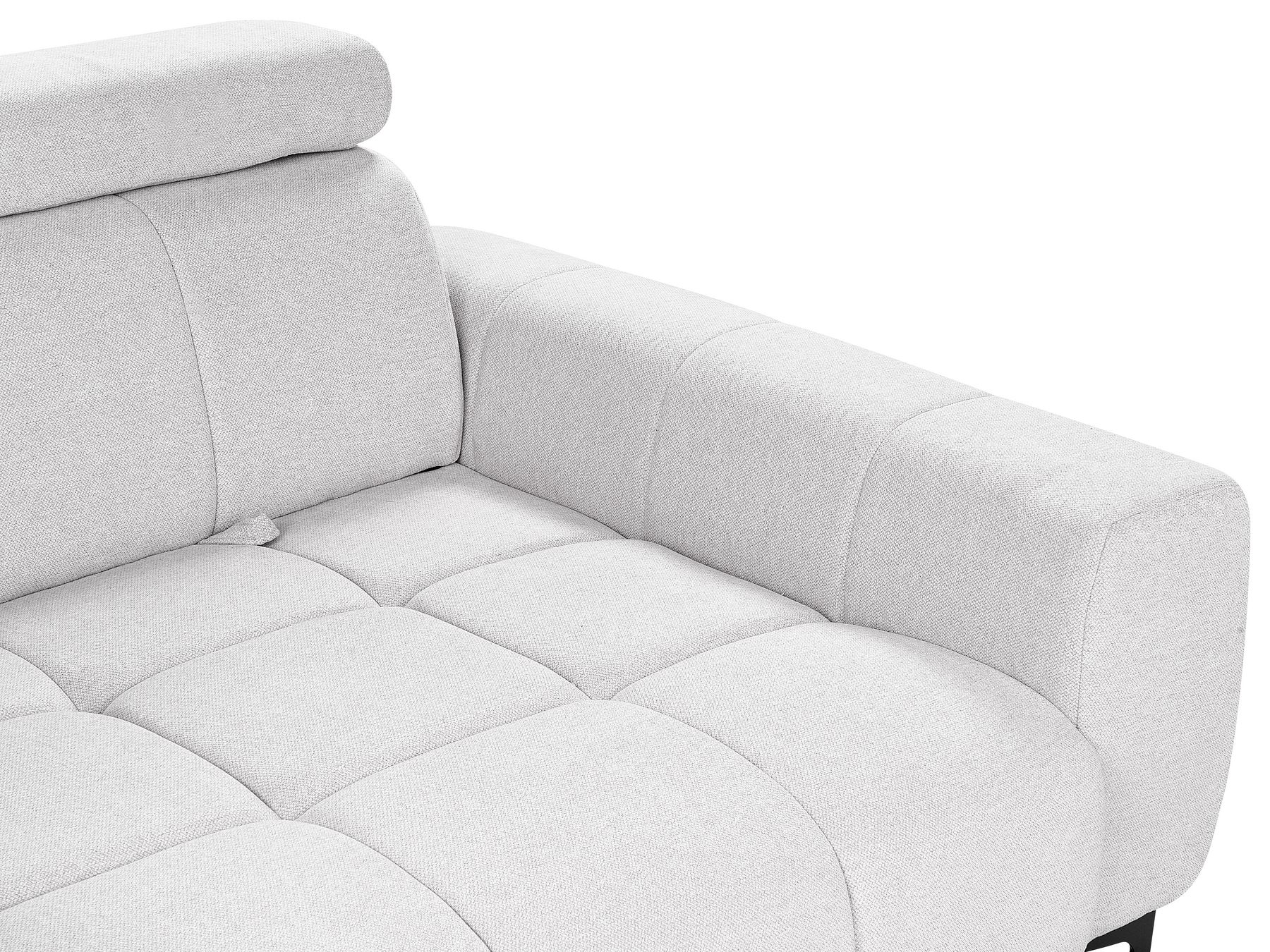 3 Seater Fabric Sofa Grey VEGAMO