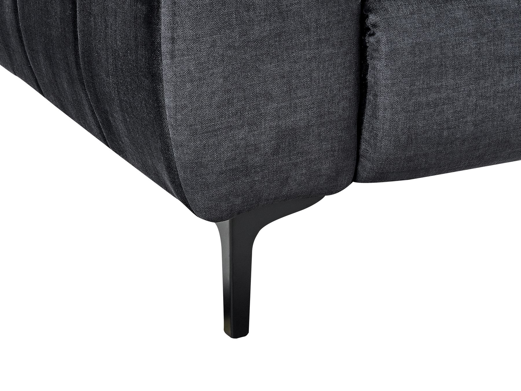 3 Seater Velvet Sofa Black VEGAMO
