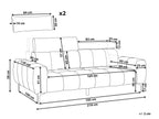 3 Seater Velvet Sofa Black VEGAMO